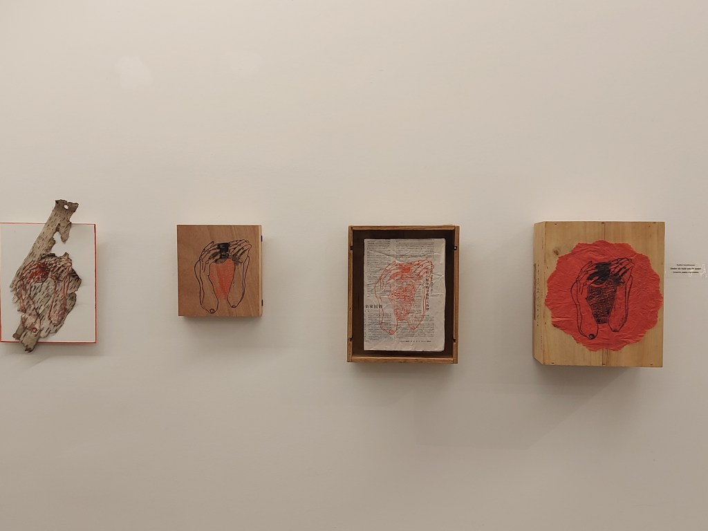 linodesign linoart linoprint evelien Verschroeven Surpries recyclingart