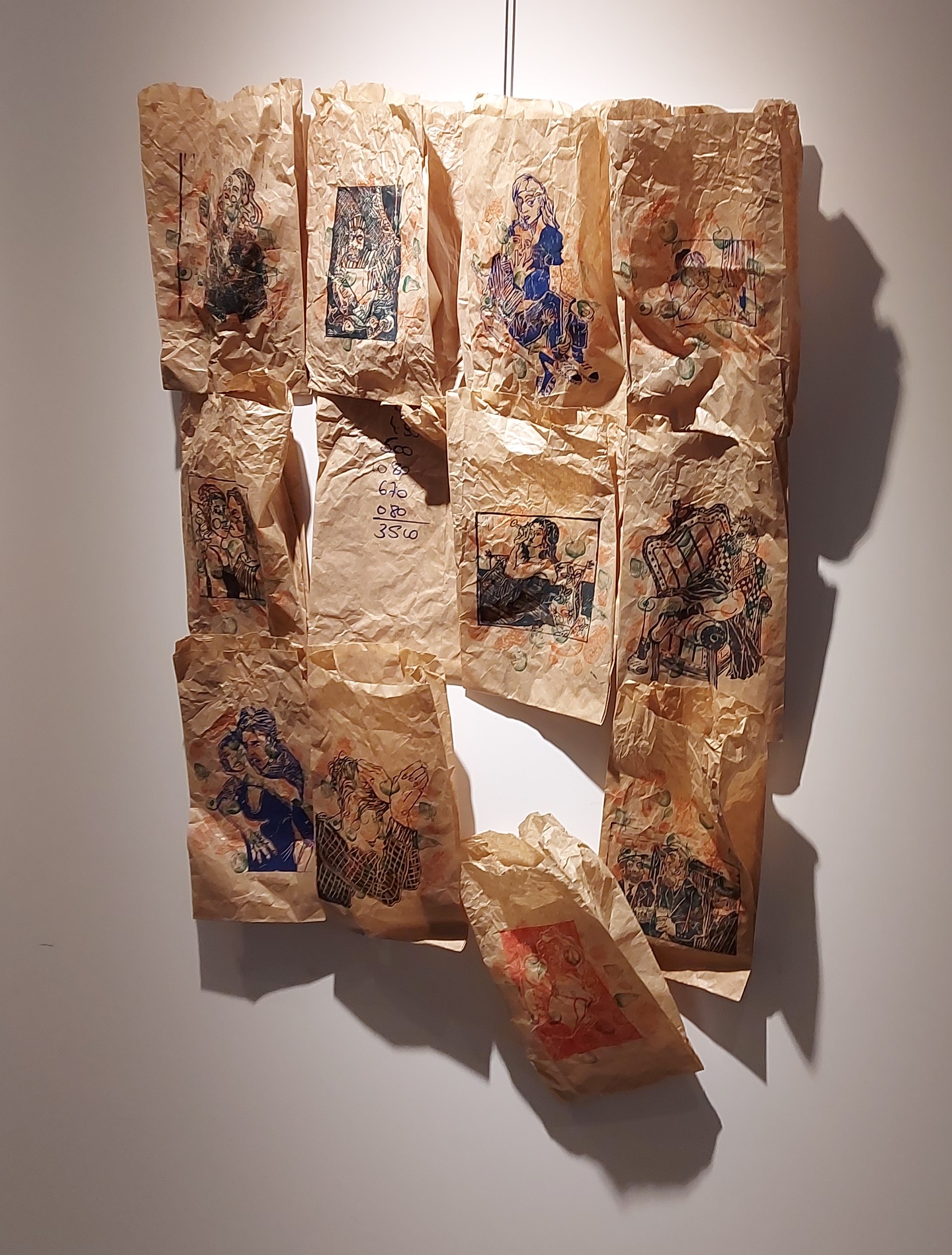 linodesign recycled art linoprint Evelien VErschroeven