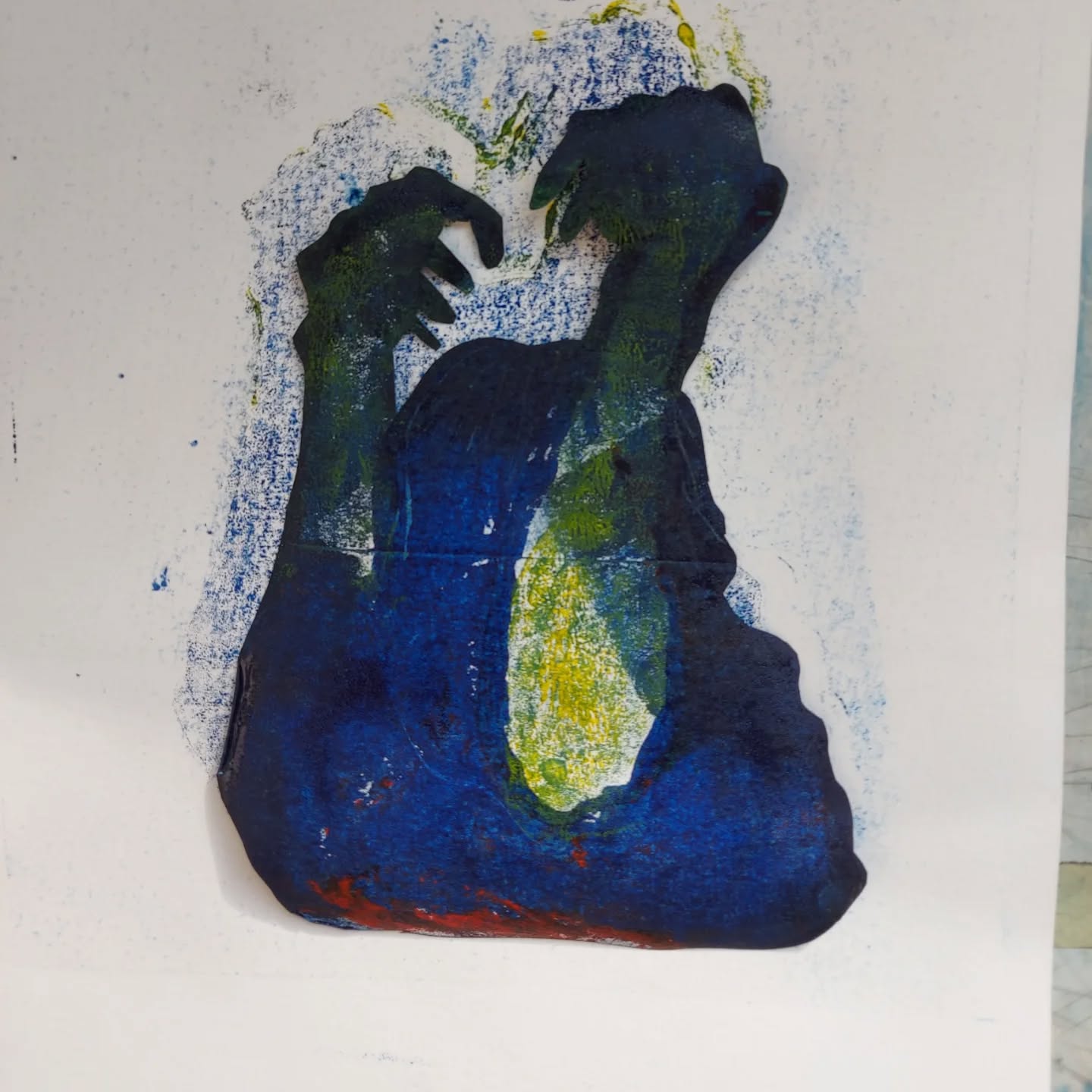 blue monday feeling 01 monotype grafiek monotype