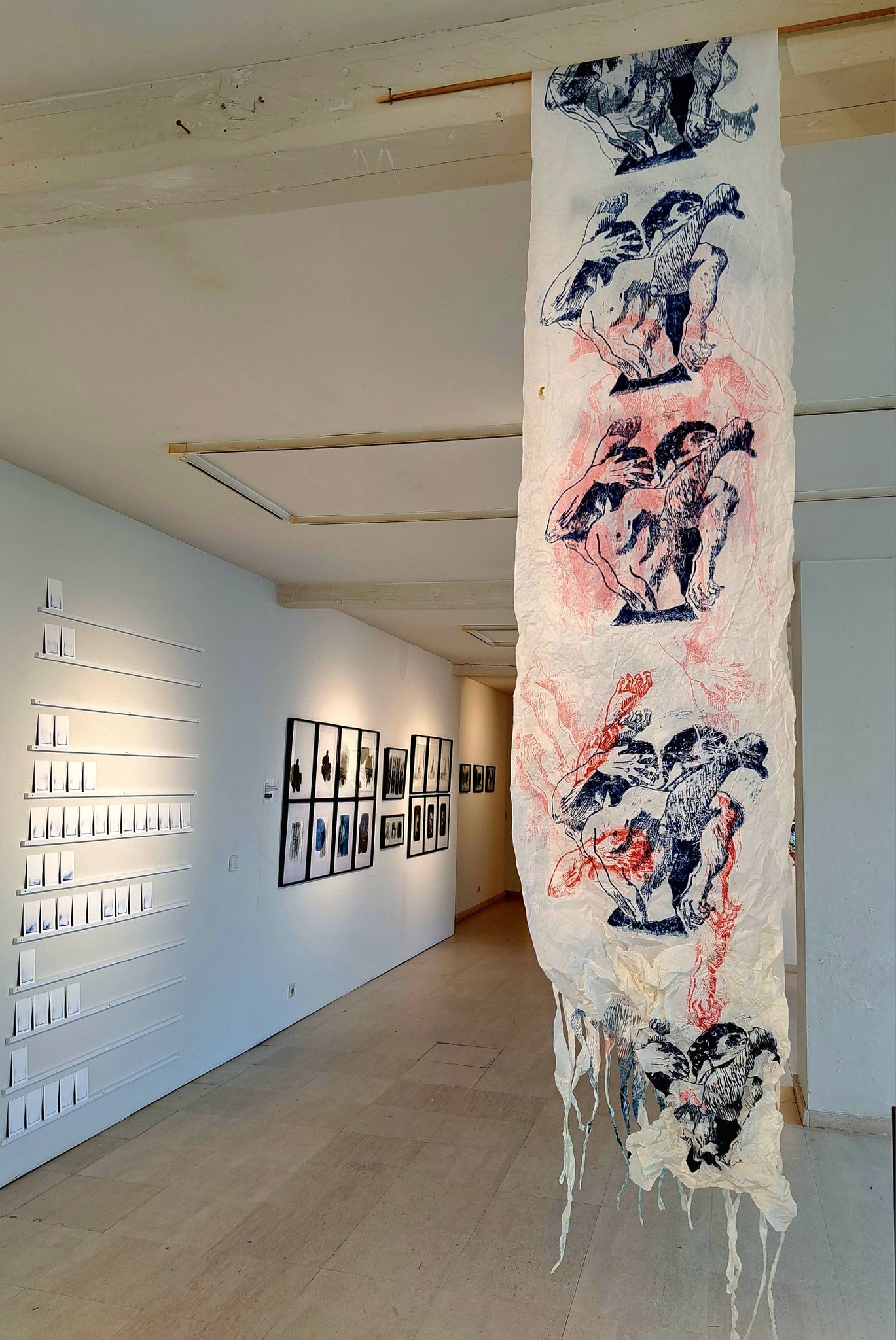 exit11 samen in worden sfeerbeeld galerij Evelien Verschroeven Linoart