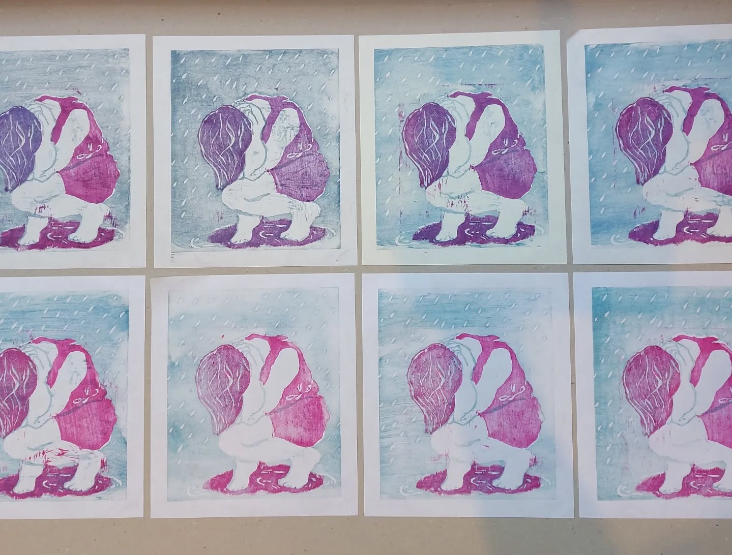 Evelien Verschroeven prints Mokuhanga