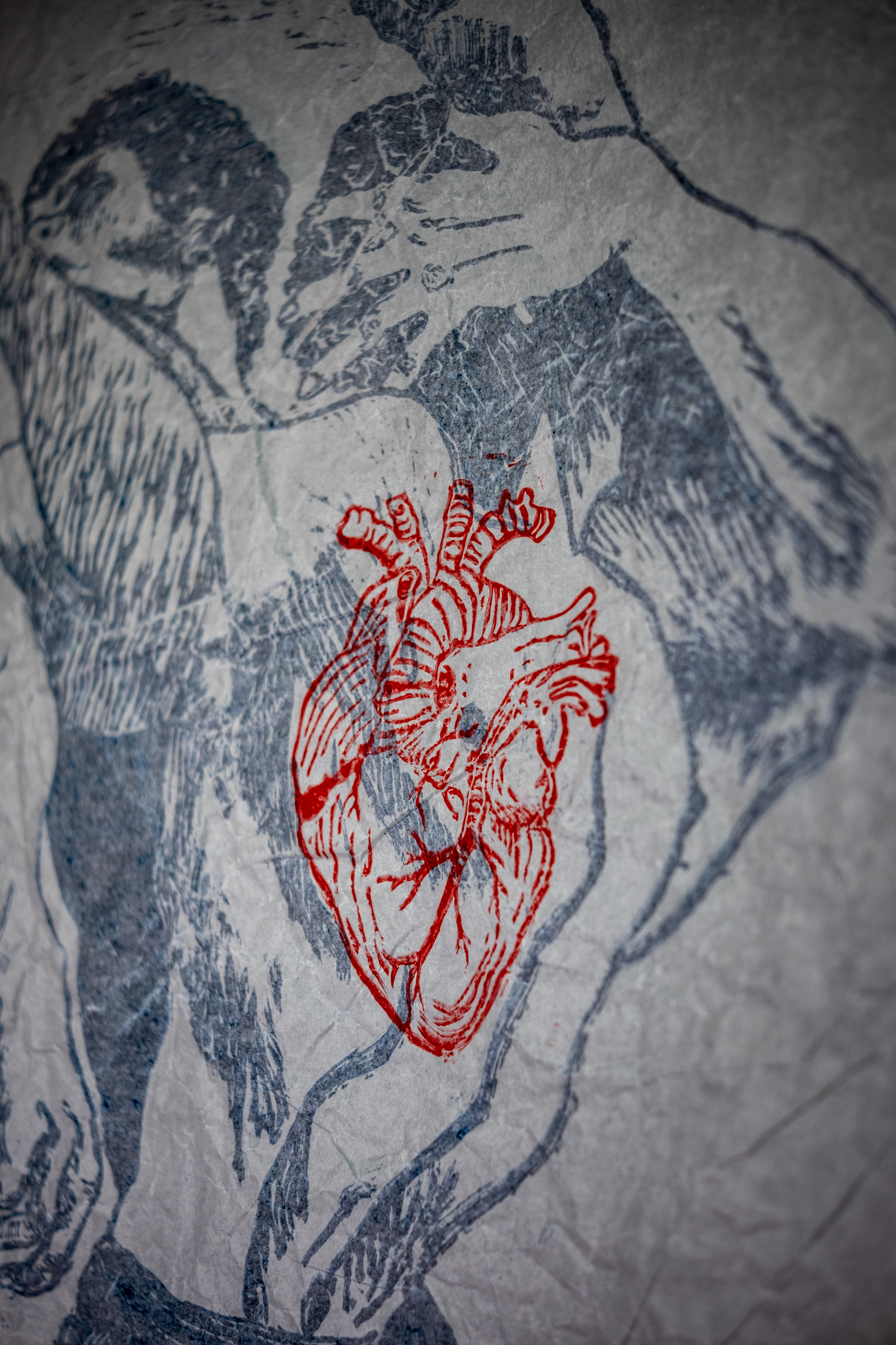 linoart linoprint Evelien Verschroeven